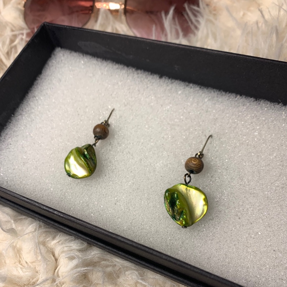 Handmade Vintage Emerald Stone Earrings